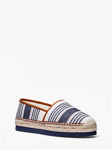 michael kors mathilde espadrille|Mathilde Striped Canvas Espadrille .